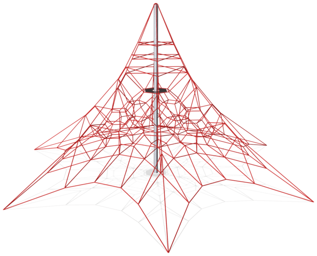 Большая шестиугольная космическая сеть 3650, красный, на поверхность