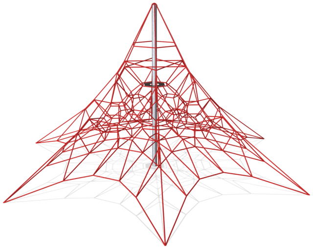 Маленькая шестиугольная космическая сеть 3633, красный, на поверхность