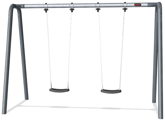 Двойные качели, Н=2,5 м, антрацит