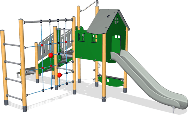 Большой домик с сетями для детей с ограниченными возможностями